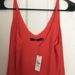 Orange flowy dress/ pull over NWT sz 8